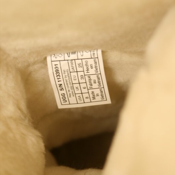 UGGS Ladies 8 Raincloud Tall Waterproof Chestnut Lined Rubber Rain Boots 1133991 - Picture 9 of 11